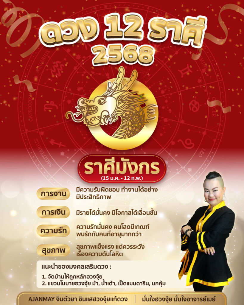 ดวง12ราศี 2568