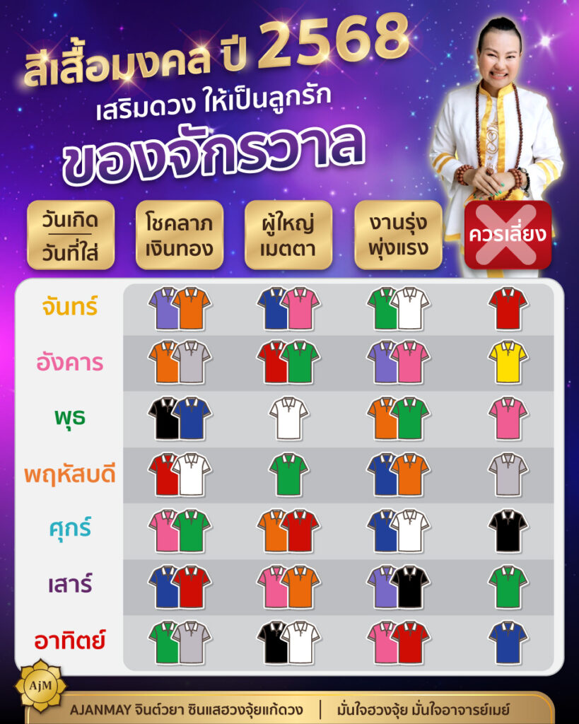 สีเสื้อมงคล